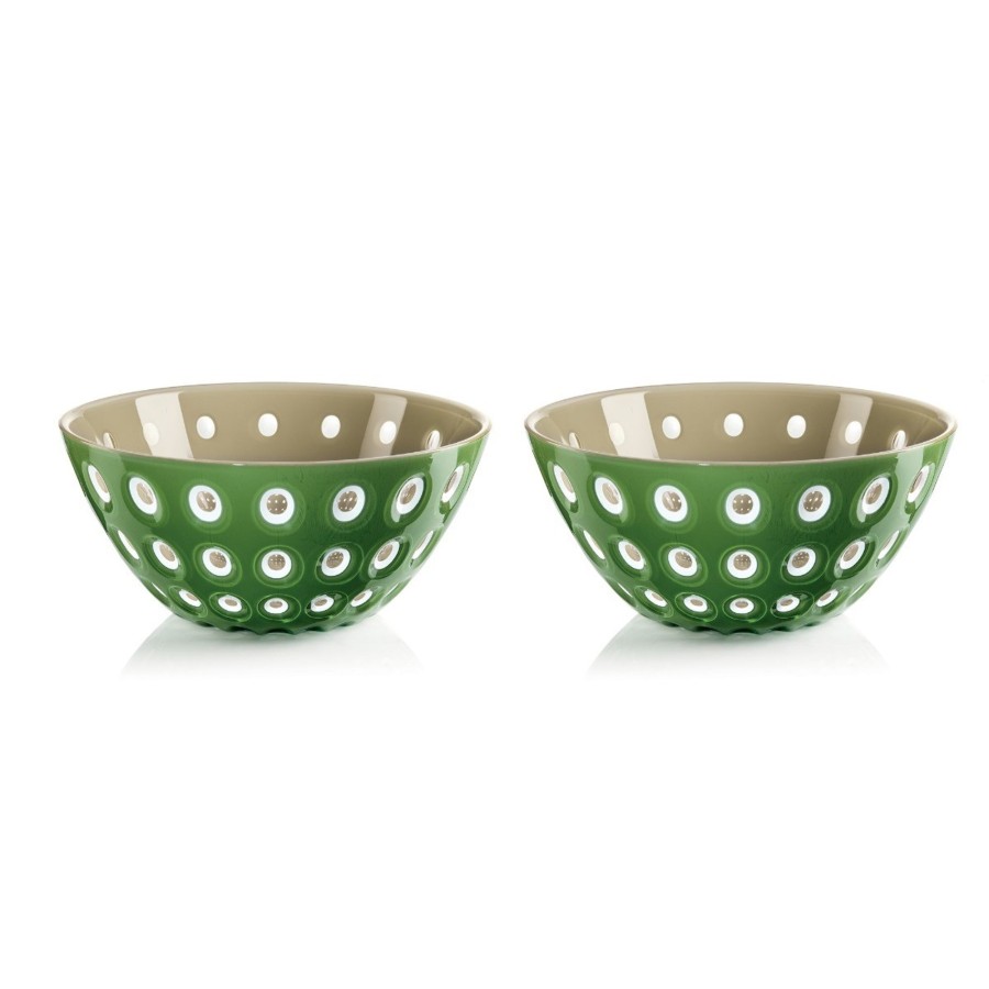 Tavola Guzzini | Set Di 2 Ciotole 12Cm "Le Murrine" Sabbia/Bianco/Verde Muschio