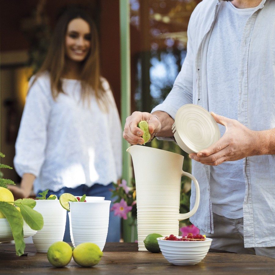 Tavola Guzzini | Caraffa Con Coperchio Tierra Bianco Latte