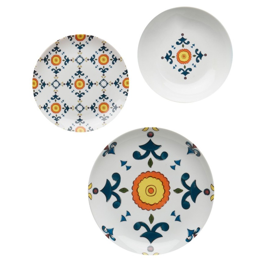 Tavola Guzzini | Sorrento Set 6 Posti Tavola Decoro 3 Multicolore