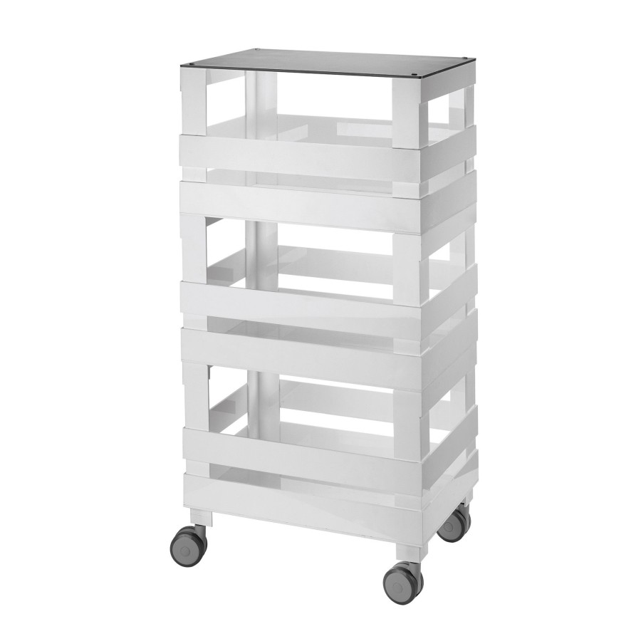 Cucina Guzzini | Tidy&Store - Carrello Organizzatore Alto - Circle Re-Grey