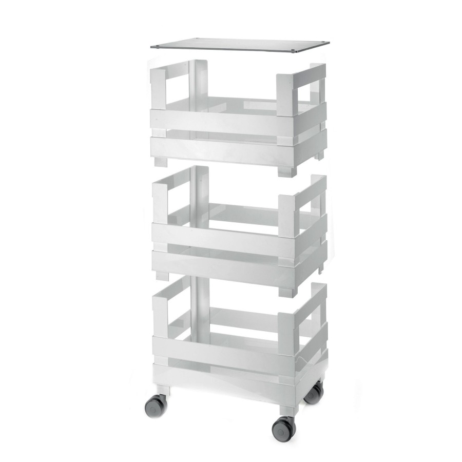 Cucina Guzzini | Tidy&Store - Carrello Organizzatore Alto - Circle Re-Grey