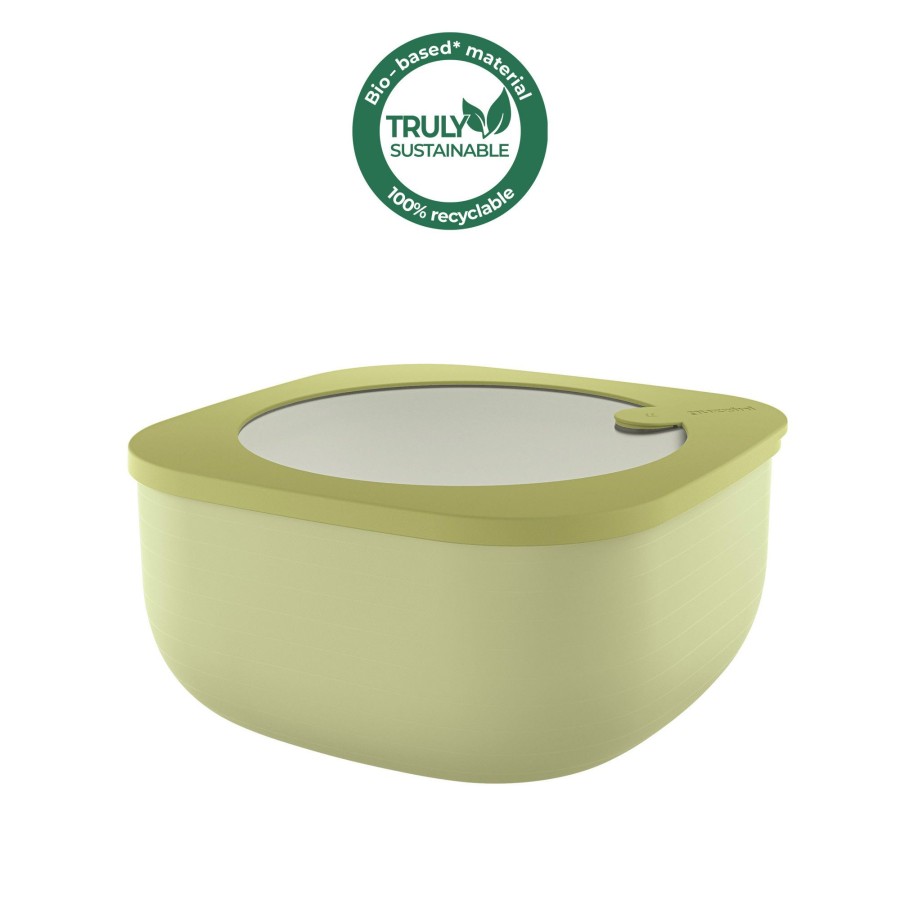 Cucina Guzzini | Store&More Bio Contenitore Ermetico Basso Per Frigo/Freezer/Forno A Microonde L Verde Avocado