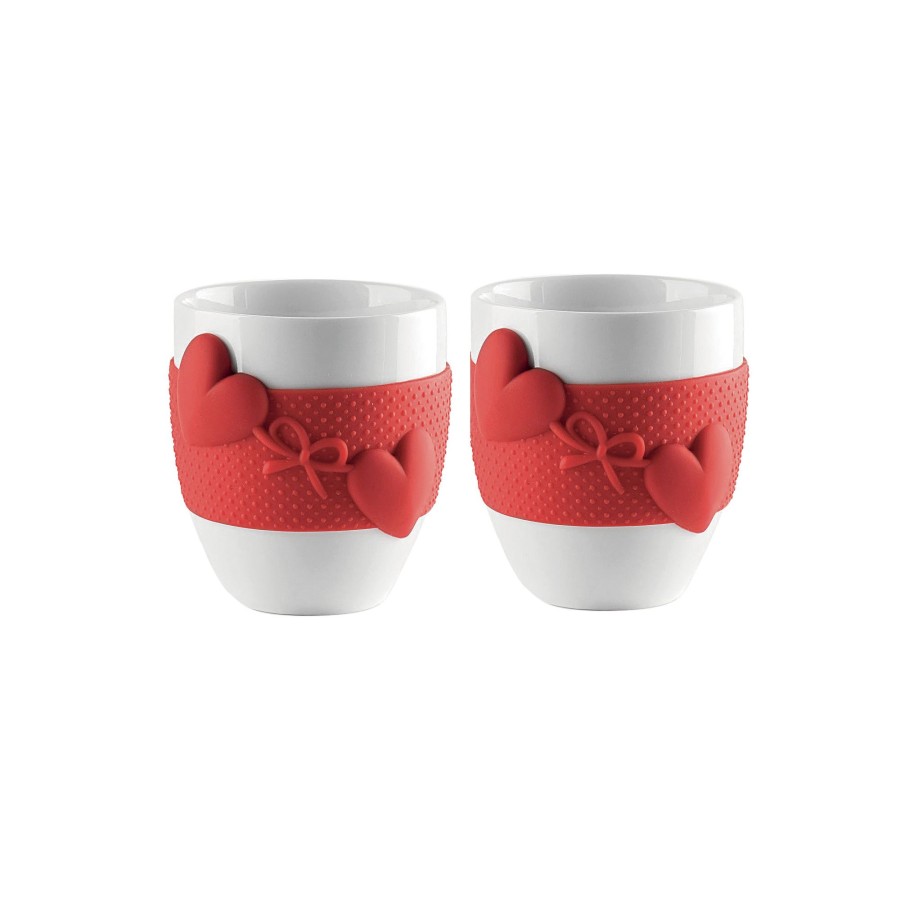 Tavola Guzzini | Set 2 Tazzine Caffe' Love Rosso