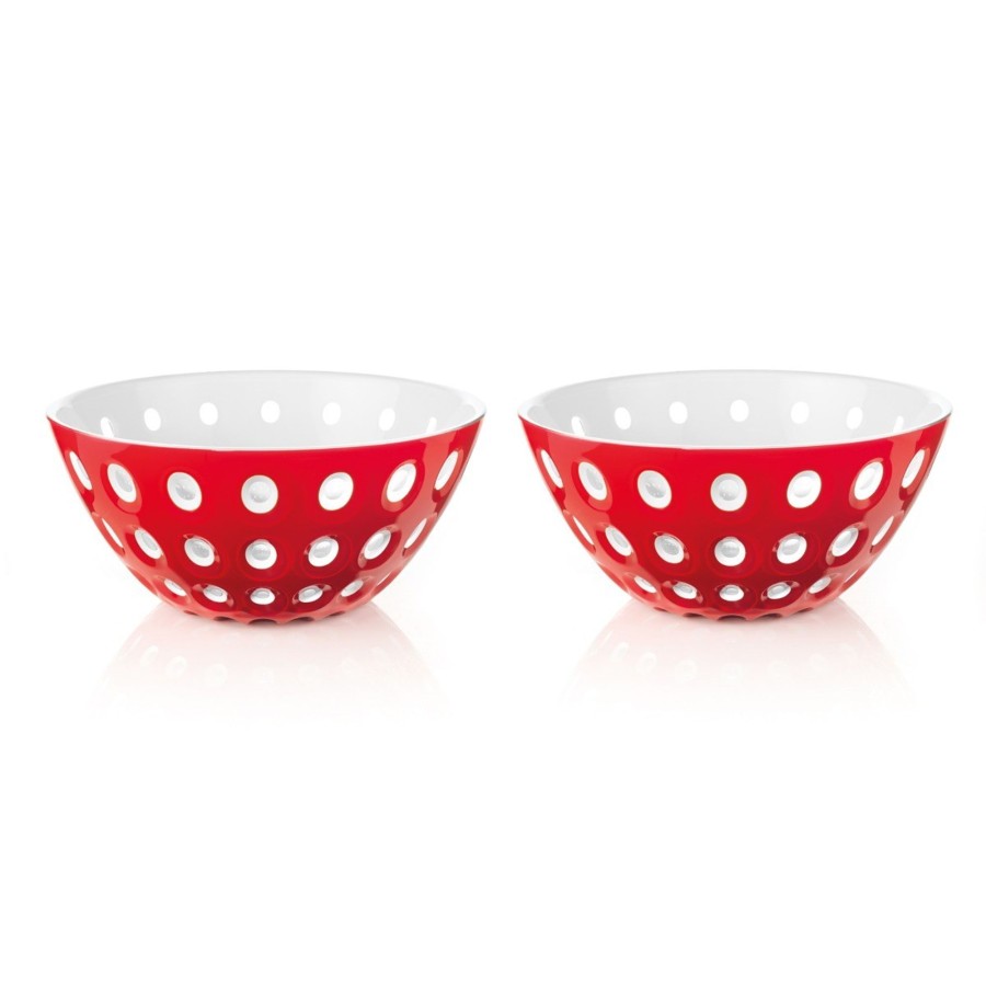 Tavola Guzzini | Set Di 2 Ciotole 12Cm "Le Murrine" Rosso/Bianco/Trasp.