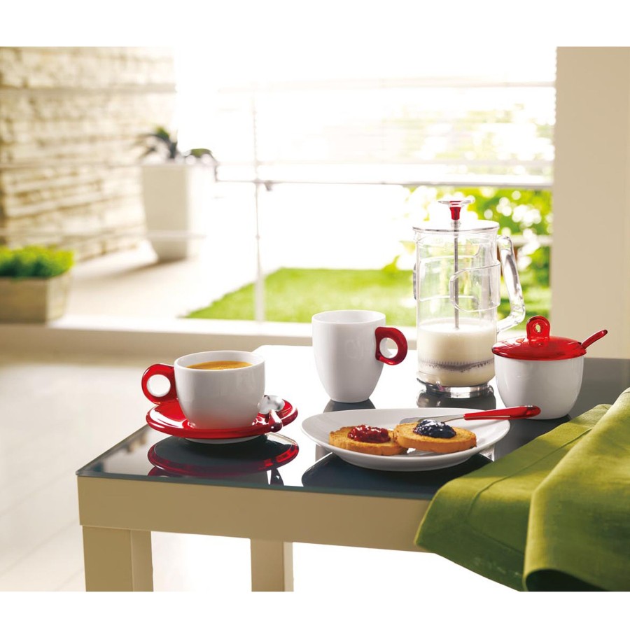 Tavola Guzzini | Set 2 Bicchieri Mug 'Gocce' Rosso Trasparente