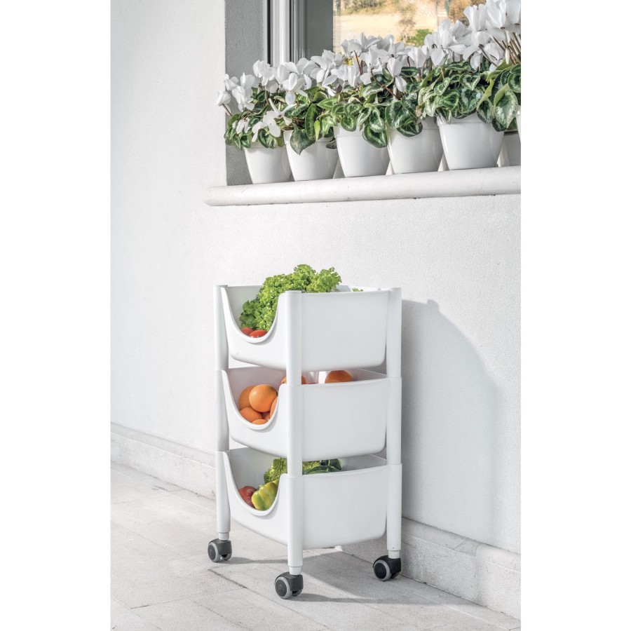 Casa Guzzini | Hold&Roll Carrello Bianco