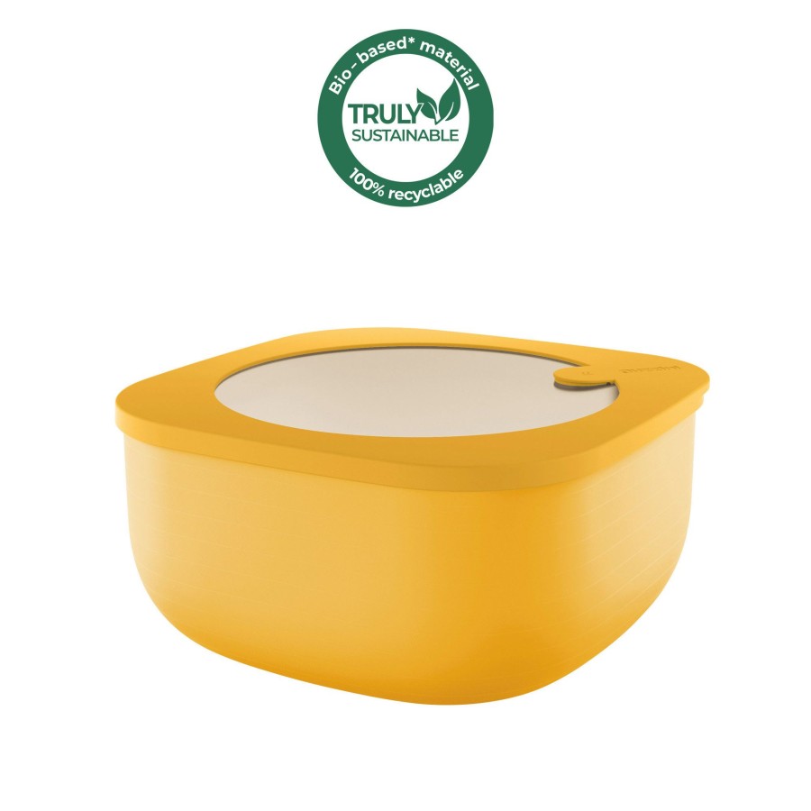 Cucina Guzzini | Store&More Bio Contenitore Ermetico Basso Per Frigo/Freezer/Forno A Microonde L Giallo Mango