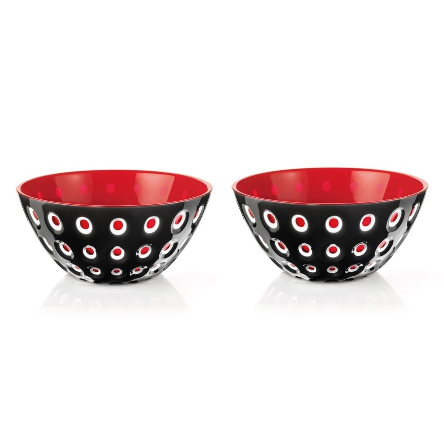 Tavola Guzzini | Set Di 2 Ciotole 12Cm "Le Murrine" Nero/Bianco/Rosso