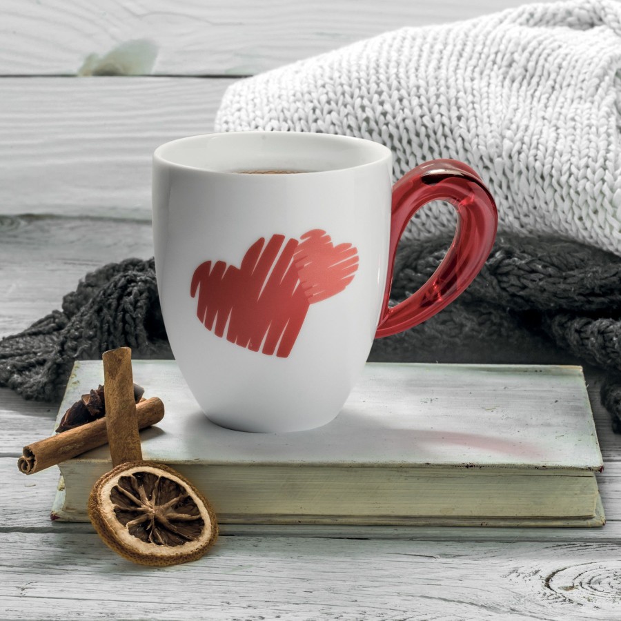 Tavola Guzzini | Set 2 Mug Love Rosso Trasparente