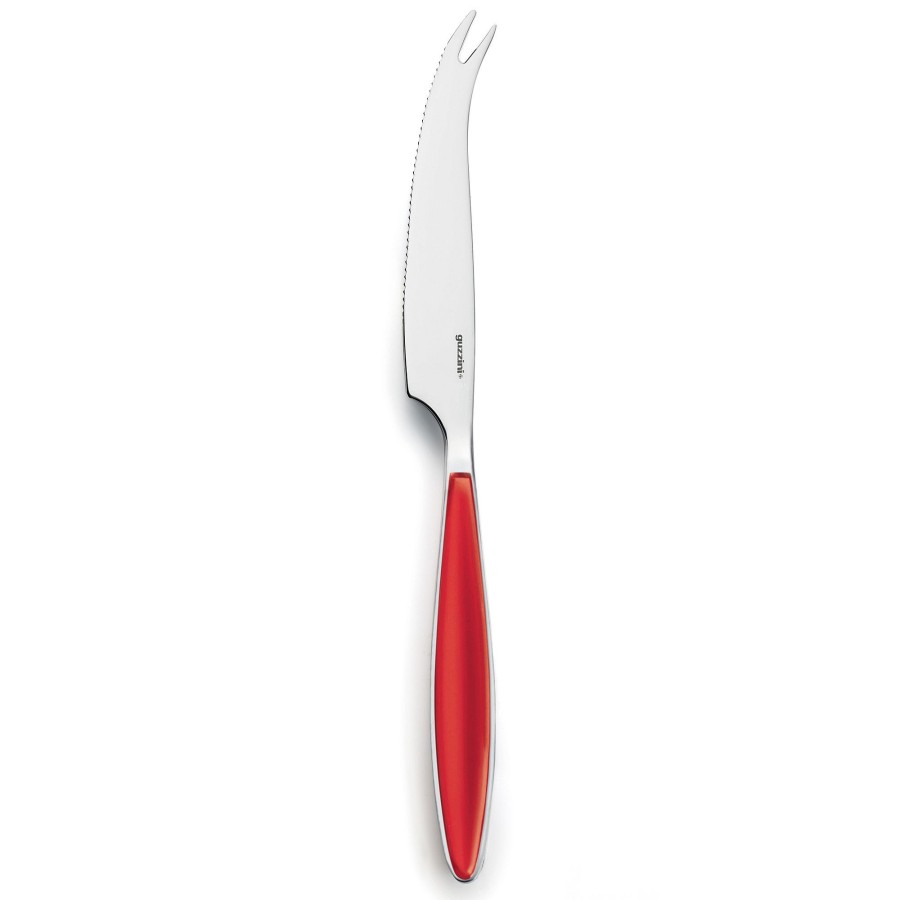 Tavola Guzzini | Coltello Formaggio 'Feeling' Rosso Trasparente