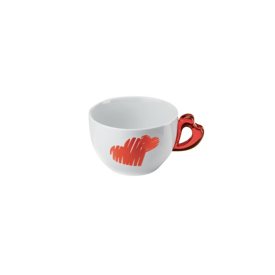 Tavola Guzzini | Tazza Colazione Love Rosso Trasparente