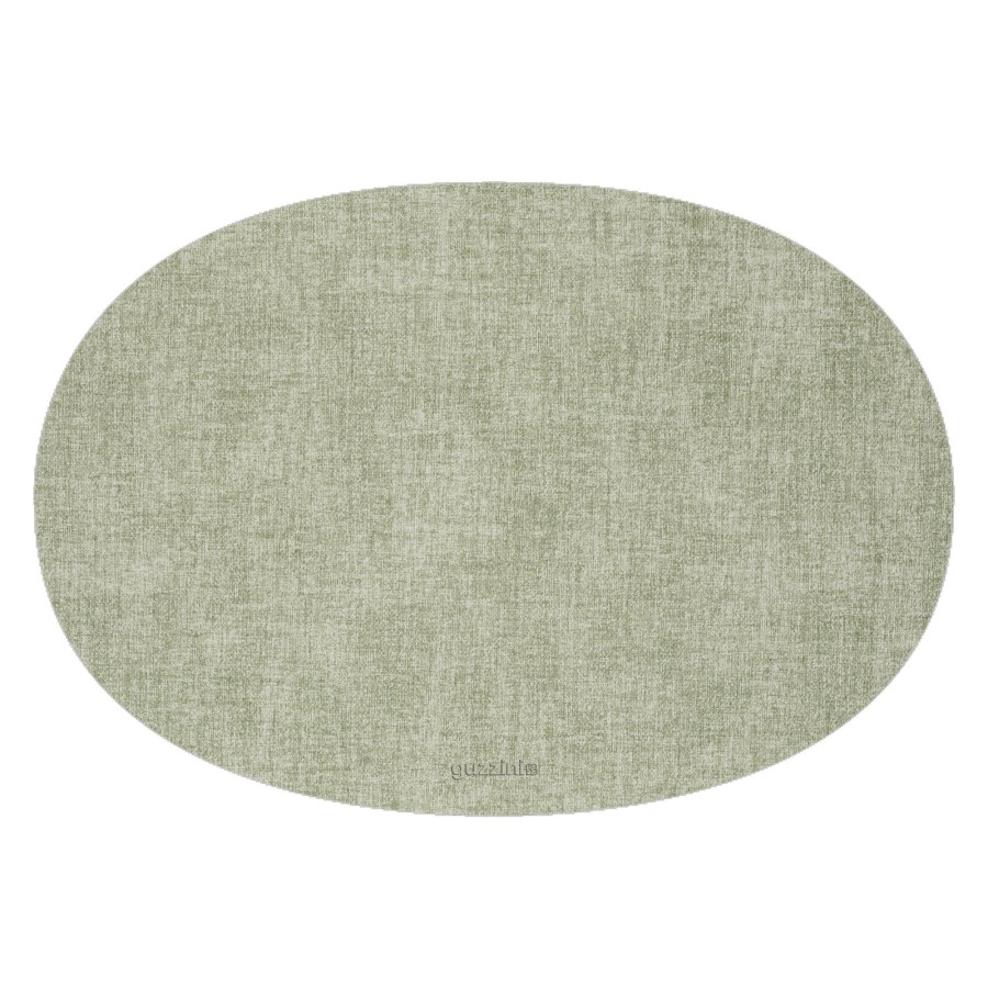 Tavola Guzzini | Tovaglietta Ovale Double Face Fabric Verde Menta