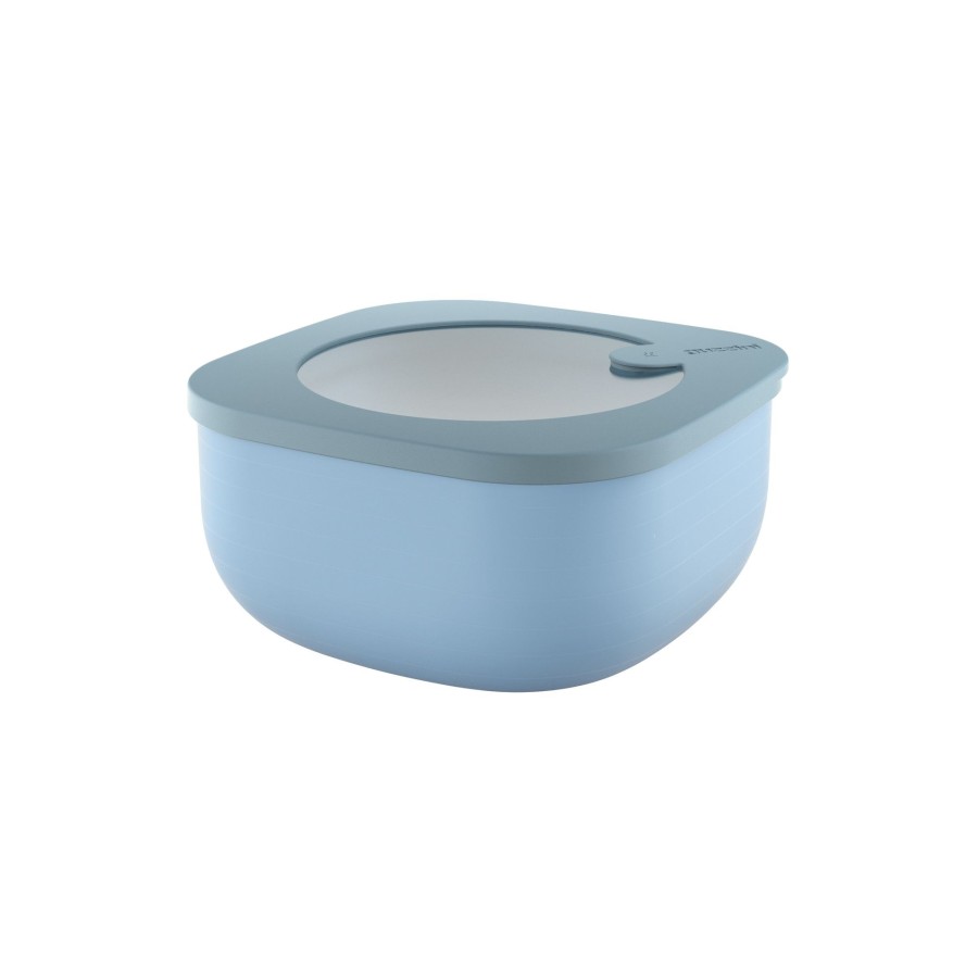 Cucina Guzzini | Store&More - Contenitori Ermetici Bassi Per Frigo/Freezer/ Microonde (M) Celeste Opaco