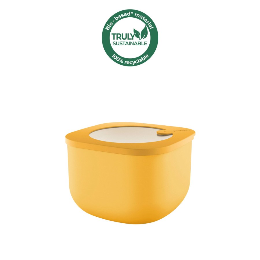 Cucina Guzzini | Store&More Bio Contenitore Ermetico Alto Per Frigo/Freezer/Forno A Microonde M Giallo Mango