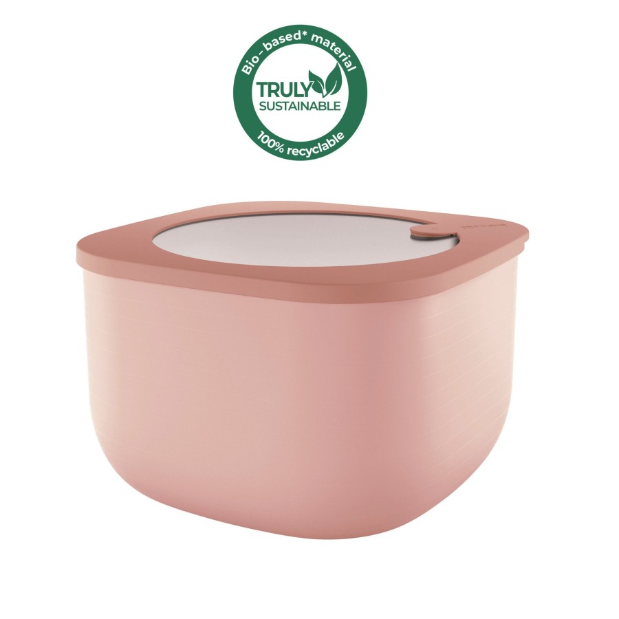 Cucina Guzzini | Store&More Bio Contenitore Ermetico Alto Per Frigo/Freezer/Forno A Microonde L Rosa Fiori Di Pesco