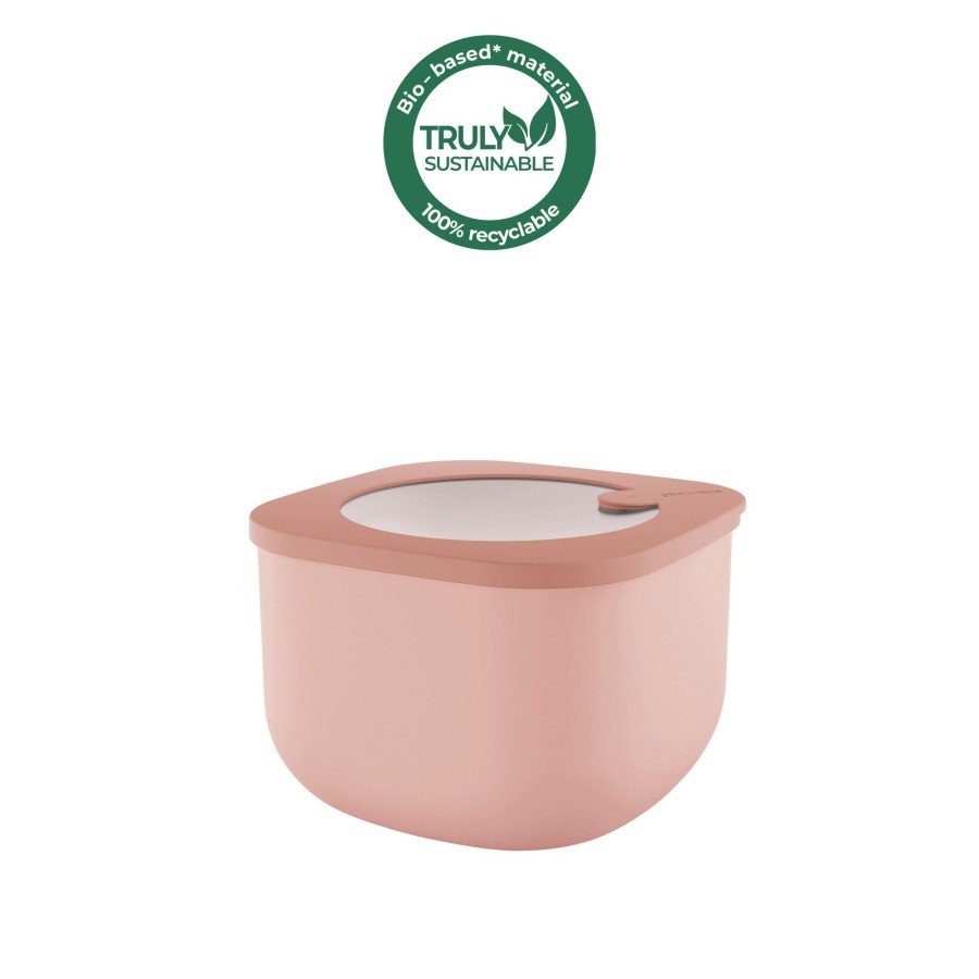 Cucina Guzzini | Store&More Bio Contenitore Ermetico Alto Per Frigo/Freezer/Forno A Microonde M Rosa Fiori Di Pesco