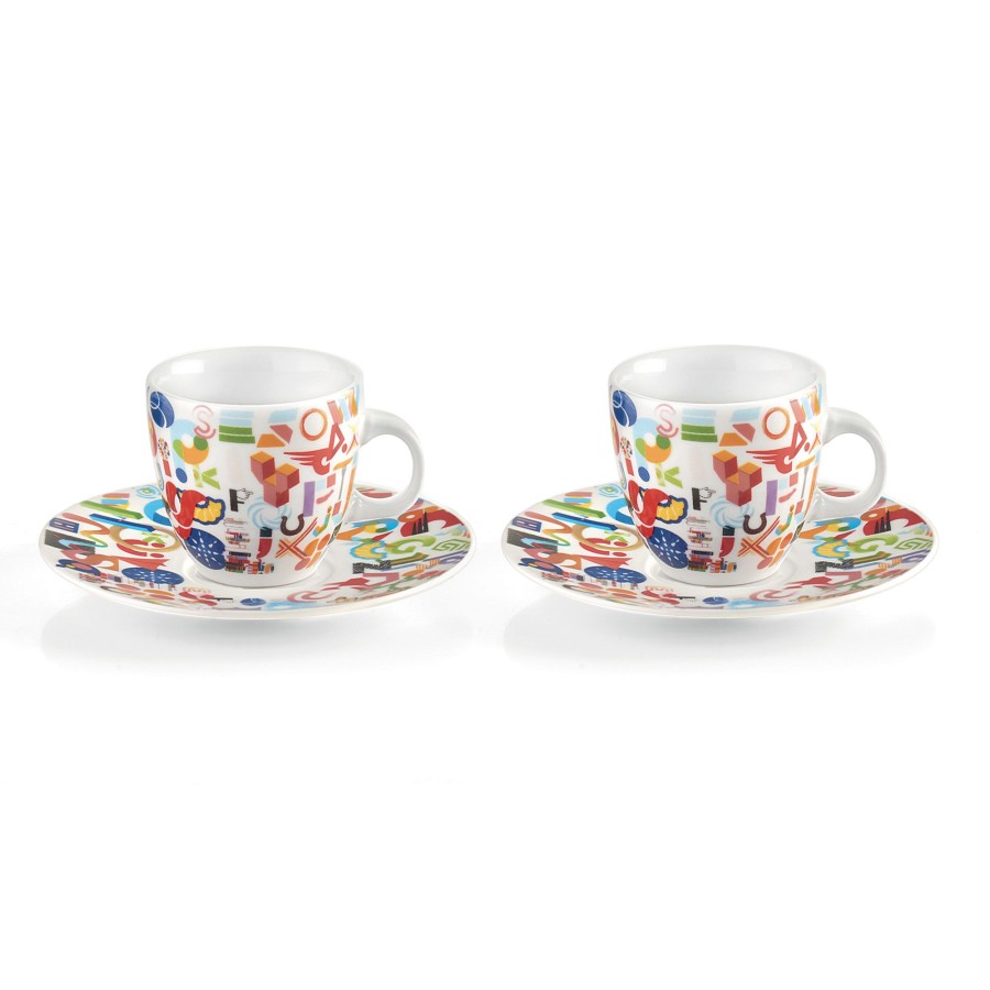 Tavola Guzzini | Set Of 2 Espresso Cups U201Calphacupu201D Multicolore