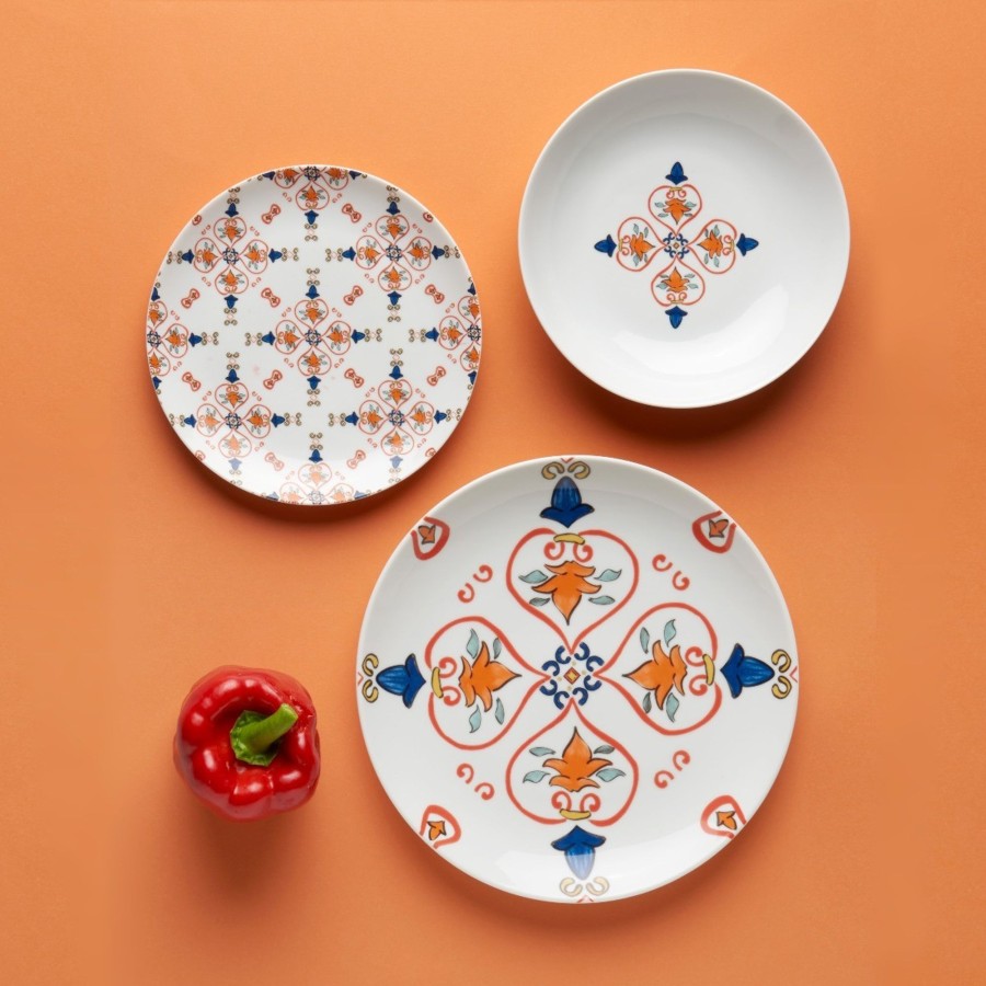 Tavola Guzzini | Sorrento Set 6 Posti Tavola Decoro 2 Multicolore