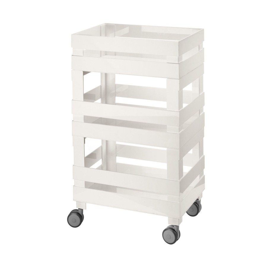 Cucina Guzzini | Tidy&Store Carrello Organizzatore Basso Bianco Latte