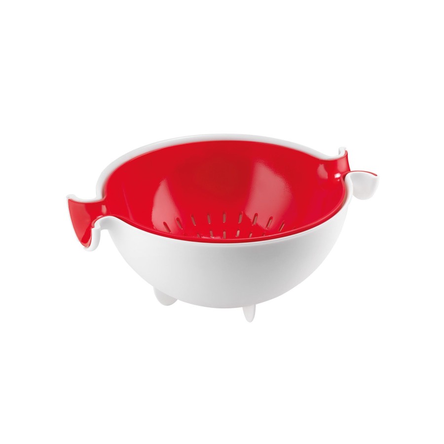 Cucina Guzzini | Set Scolatutto Con Contenitore Rosso