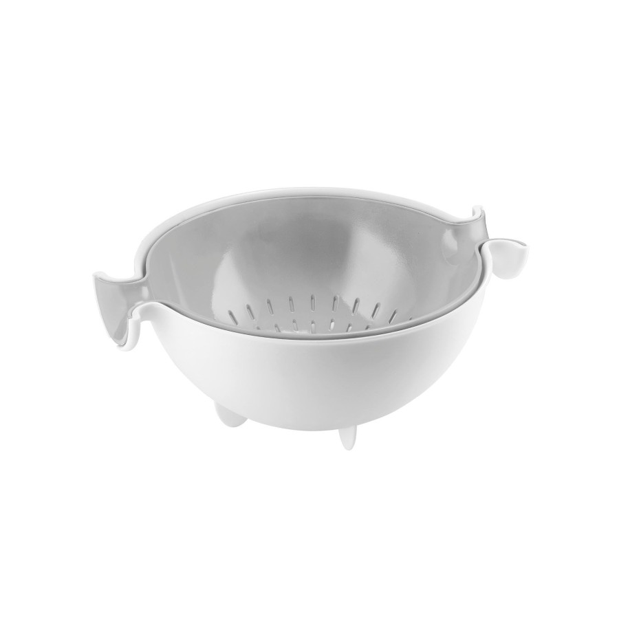 Cucina Guzzini | Set Scolatutto Con Contenitore Grigio Scuro Perlato